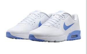 Nike Air Max90 G Golf Shoes size 6.5 youth boy in white and royal pulse